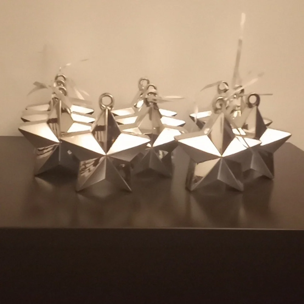 Silver Star Balloon Weights Party Supplies Bundle of 11